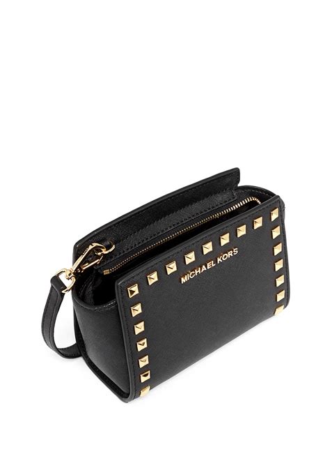 michael kors mini selma studded saffiano tote|Michael Kors saffiano bag black.